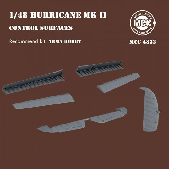 Mini Craft Collection 4832 1/48 Hurricane Mk.II Control Surfaces for Arma Hobby kit - Model Planes