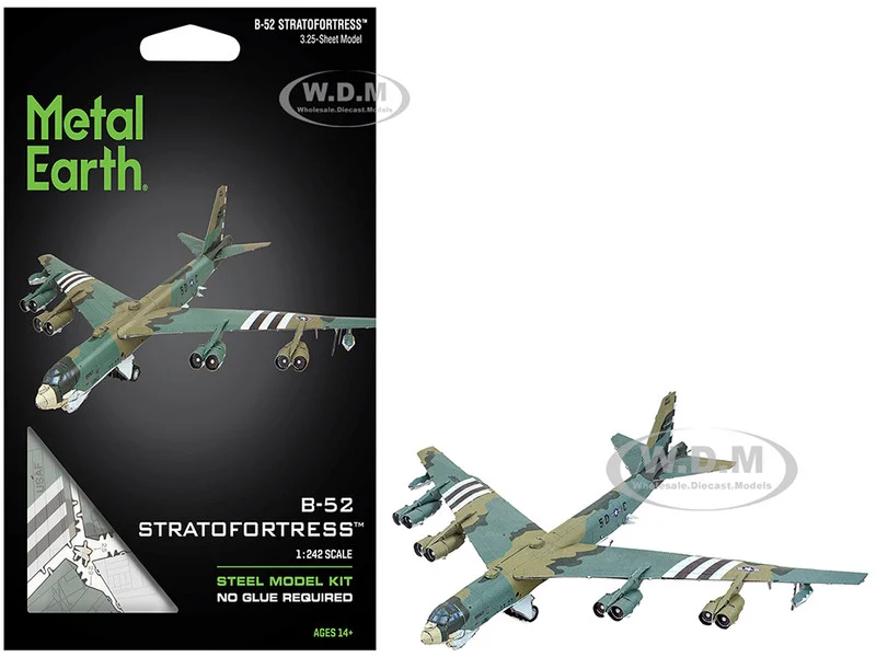 Model Kit Boeing B-52 Stratofortress Bomber Aircraft "United States Air Force" (Challenging Difficulty) Steel Model by Metal Earth
