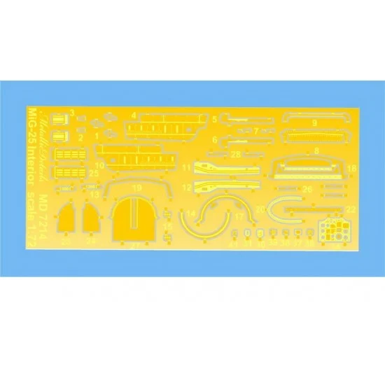 Metallic Details MD7214 1/72 Mikoyan-Gurevich MiG-25 Interior Detail Set