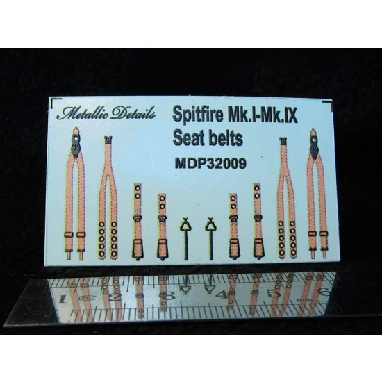 Metallic Details MDP32009 1/32 Spitfire Mk.I-Mk.IX Seatbelts 3D Decals