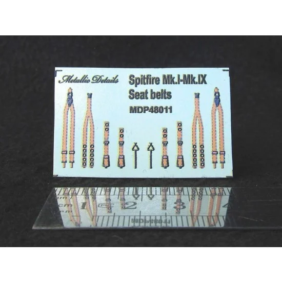 Metallic Details MDP48011 1/48 Spitfire Mk.I-Mk.IX Seatbelts 3D Decals