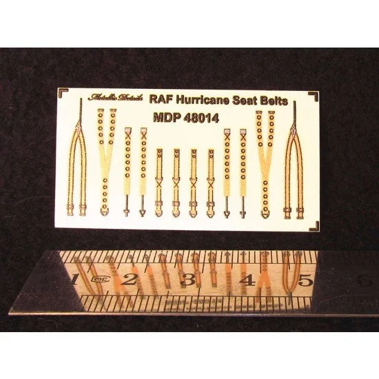 Metallic Details MDP48014 1/48 RAF Hurricane Seatbelts 3D Decals - Model Planes