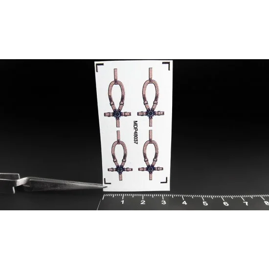 Metallic Details MDP48037 1/48 UH-60 Black Hawk Pilot Seatbelt Decals for 4 Seats