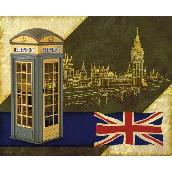 Metallic Details MDR3517 1/35 Telephone Box Kiosk No.2 (resin, PE, film & posters) - Scenics & Diorama