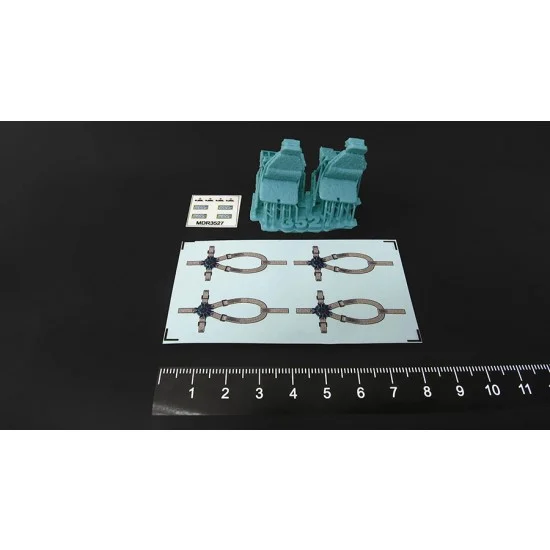 Metallic Details MDR3527 1/35 UH-60 Black Hawk, SH-60 Seahawk, MH-60 Early Pilot Seats for 2 Seats