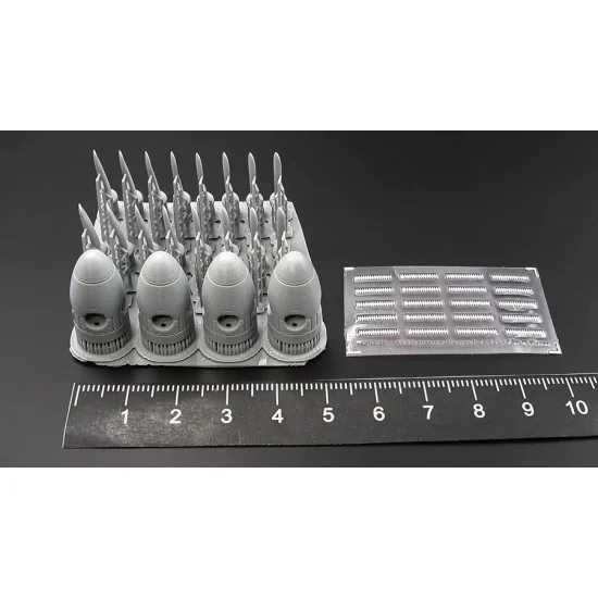 Metallic Details MDR72123 1/72 AV-68I Four-Blade Airscrew Late Type Propeller Set