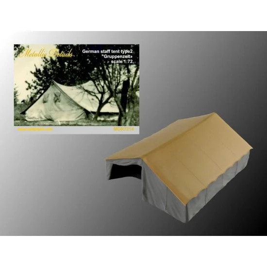 Metallic Details MDR7214 1/72 German Staff Tent Type. 2 "Gruppenzelt" - Scenics & Diorama