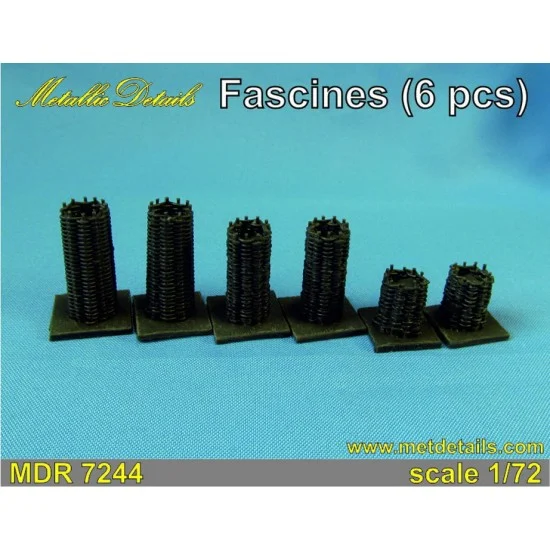 Metallic Details MDR7244 1/72 Fascines (6pcs) - Military Vehicles & Tanks