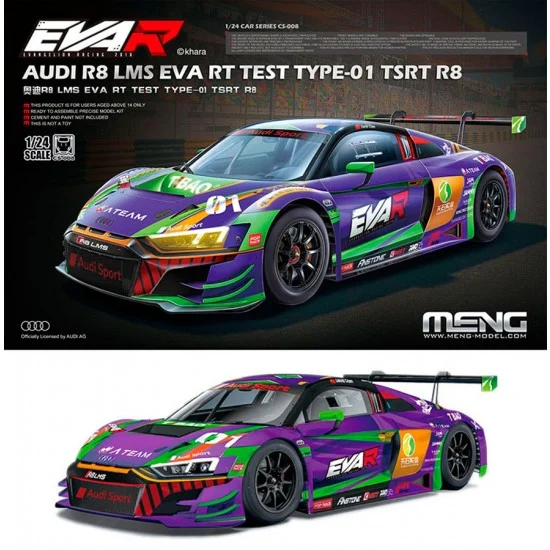 Meng CS008 1/24 Audi R8 LMS EVA RT Test Type-01 TSRT R8