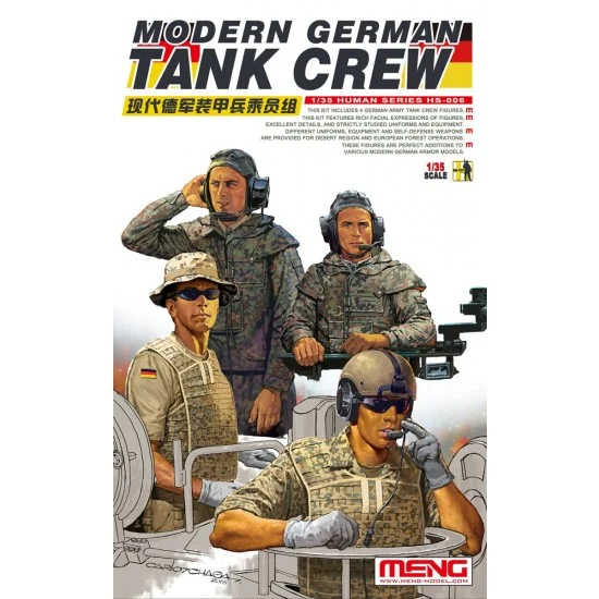 Meng HS006 1/35 Modern German Tank Crew (Human Series, 4 figures) - Model Figures