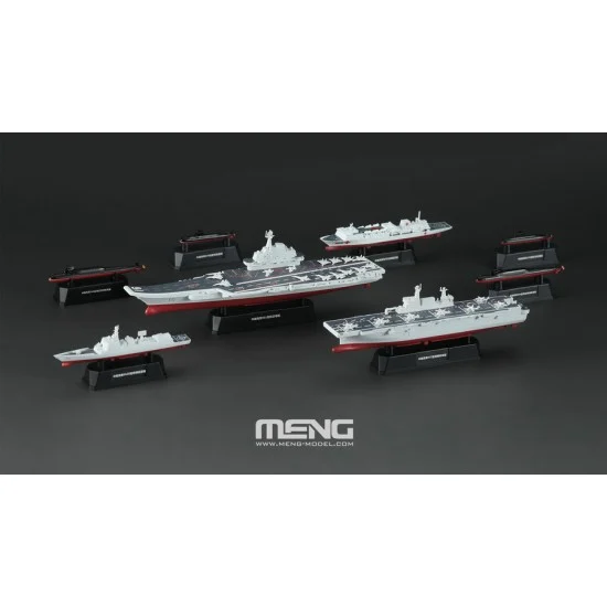 Meng MH002 1/2000 Chinese Fleet Set 2 - 6 Warships: Type 001, 075, 052D, 093G, 094, Peace Ark