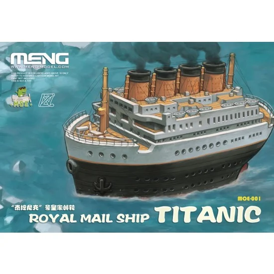 Meng MOE001 Cartoon Royal Mail Ship Titanic (length: 100mm, height: 64mm, snap-fit, pre-coloured)