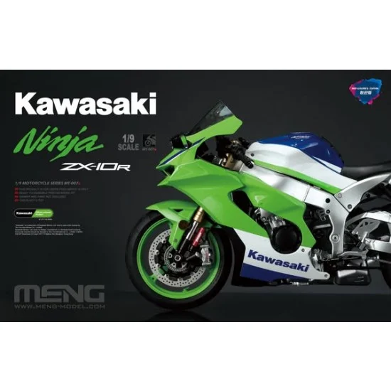 Meng MT007s 1/9 Kawasaki ZX-10R Motorcycle [Pre-coloured Edition]