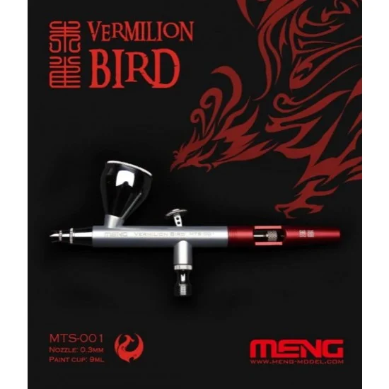 Meng MTS001 Vermilion Bird 0.3mm Airbrush w/9ml Cup - Hobby & Model Paints