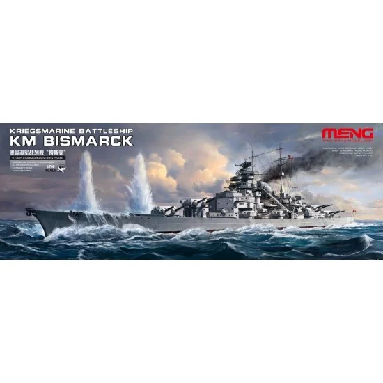 Meng PS003 1/700 German Battleship Bismarck - Model Ships & Boats