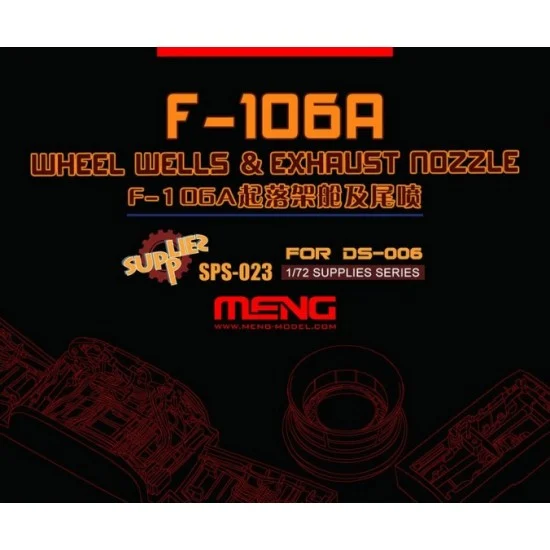 Meng SPS023 1/72 Convair F-106A Delta Dart Wheel Wells and Exhaust Nozzle