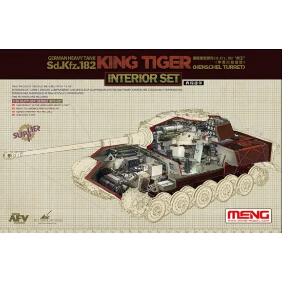 Meng SPS037 1/35 SdKfz.182 King Tiger (Henschel Turret) Interior Set for Meng Models #TS-031