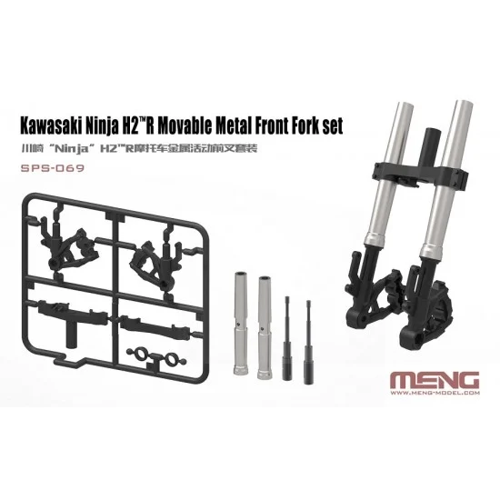Meng SPS069 1/9 Kawasaki Ninja H2R Movable Metal Front Fork set for Meng Model #MT001 - Model Motorcycles