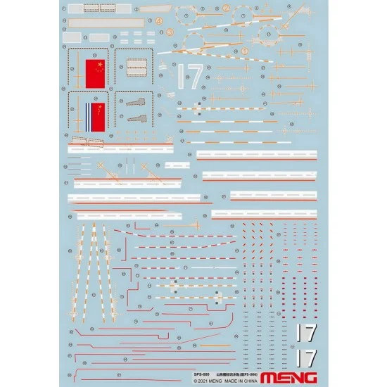 Meng SPS080 1/700 PLA Navy Shandong Marking Decals for MENG-PS006