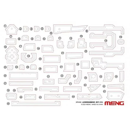 Meng SPS082 1/700 PLA Navy Shandong Paint Masking for MENG-PS006