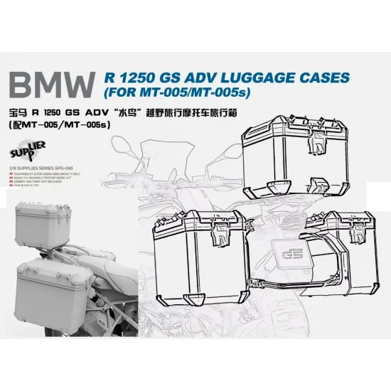 Meng SPS091 1/9 BMW R 1250 GS ADV Luggage Cases for MENG-MT005/s