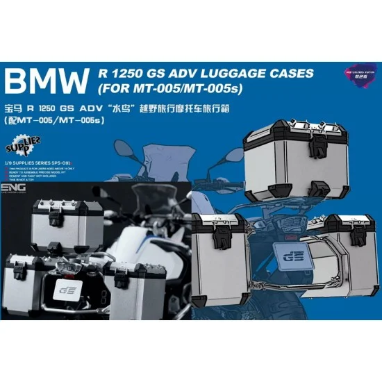 Meng SPS091s 1/9 BMW R 1250 GS ADV Luggage Cases for MENG-MT005/s (pre-colour)