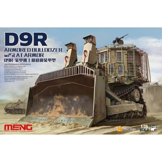 Meng SS010 1/35 D9R Armoured Bulldozer with Slat Armour - Military Vehicles & Tanks