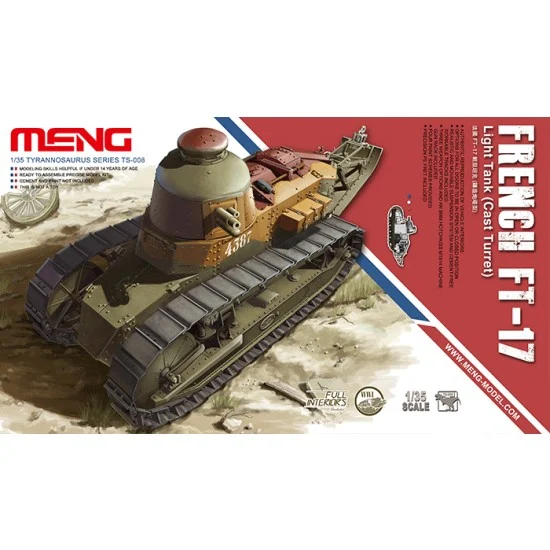 Meng TS008 1/35 French FT-17 Light Tank (Cast Turret) #TS-008