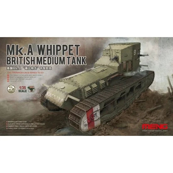 Meng TS021 1/35 British Medium Tank Mk.A Whippet - Military Vehicles & Tanks