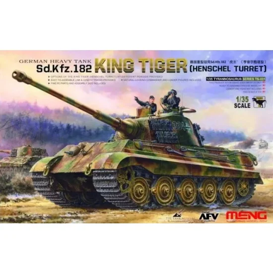 Meng TS031 1/35 German Heavy Tank Sd.Kfz.182 "King Tiger" (Henschel Turret) - Military Vehicles & Tanks