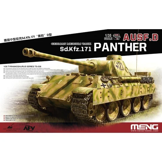 Meng TS038 1/35 German Medium Tank Sd.Kfz.171 Panther Ausf.D - Military Vehicles & Tanks