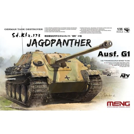 Meng TS039 1/35 German Tank Destroyer SdKfz.173 Jagdpanther Ausf G1 - Military Vehicles & Tanks