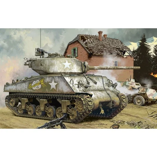 Meng TS043 1/35 US M4A3 76 W Medium Tank - Military Vehicles & Tanks