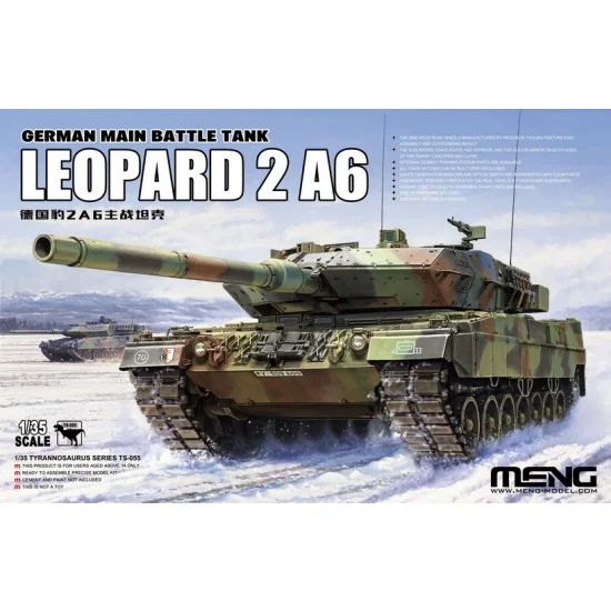 Meng TS055 1/35 German Leopard 2A6 Main Battle Tank - Military Vehicles & Tanks