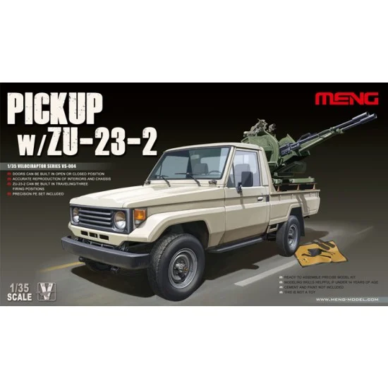 Meng VS004 1/35 Toyota Hilux Pick-Up Truck with ZU-23-2 #VS-004