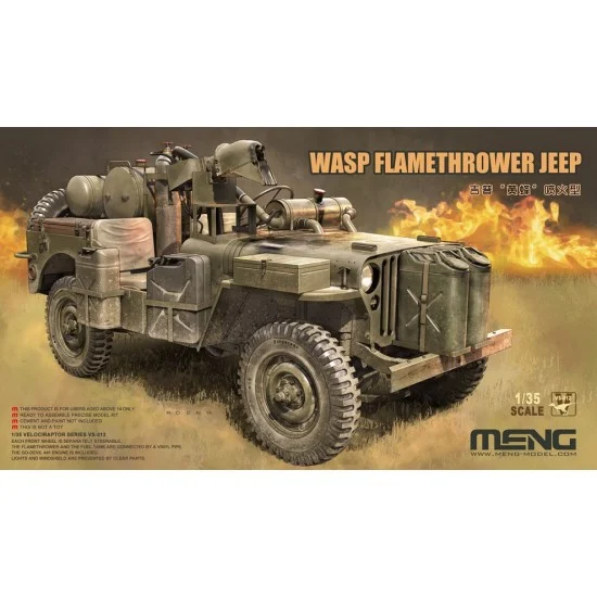 Meng VS012 1/35 Wasp Flamethrower Jeep - Military Vehicles & Tanks