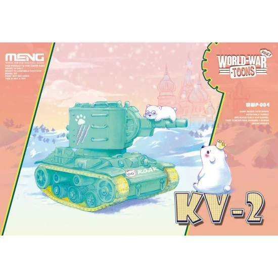Meng WWP004 World War Toons - Soviet Kliment Voroshilov 2 (KV-2) [Q Pinky Version]