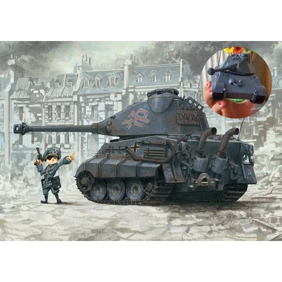 Meng WWT003 World War Toons - German Heavy Tank King Tiger (Porsche Turret) [Q Version]