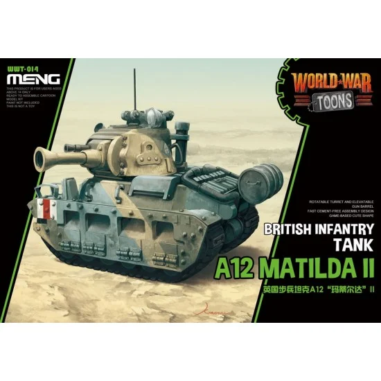 Meng WWT014 World War Toons - British Infantry Tank A12 Matilda II [Snap-Fit]