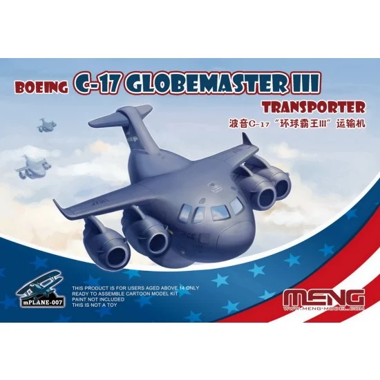 Meng mPLANE007 [Meng Kids] Boeing C-17 Globemaster III Heavy Transporter (Egg-plane, snap-fit design)