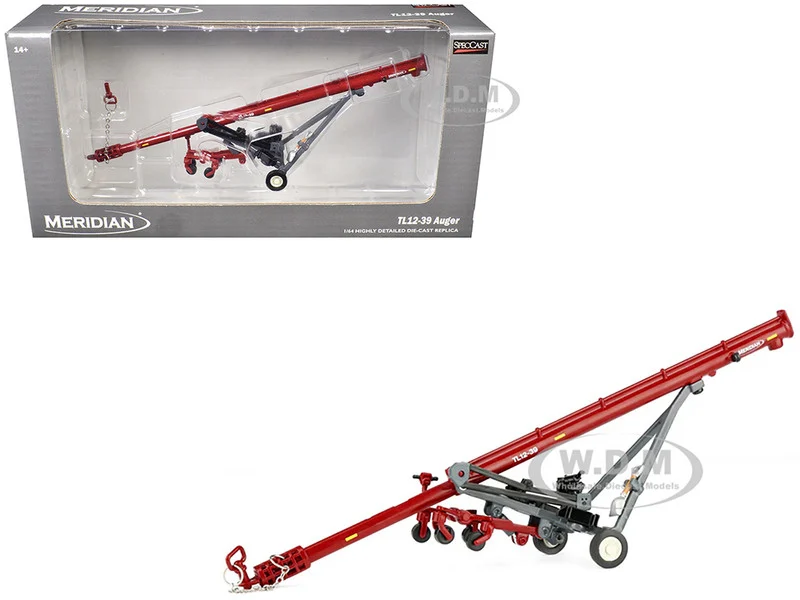 Meridian TL12-39 Auger Red and Gray 1/64 Diecast Model by SpecCast