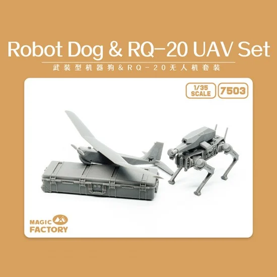 Magic Factory 7503 1/35 Armed Robot Dog & RQ-20 UAV Set