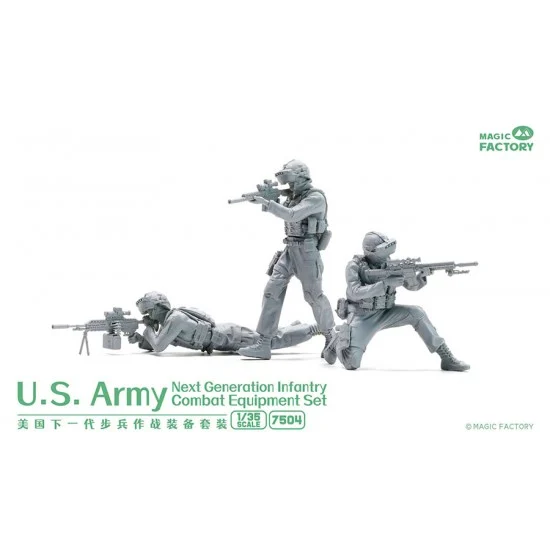 Magic Factory 7504 1/35 US Army Next Generation Infantry with Equipment Set (3 figures) - Model Figures