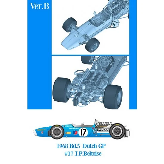 Model Factory Hiro K844 1/12 Matra MS11 F1 J.P. Beltoise Ver.B: 1968 Rd.5 Dutch GP Multi-material kit