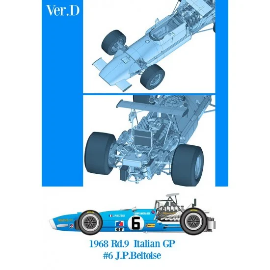 Model Factory Hiro K846 1/12 Matra MS11 F1 J.P. Beltoise Ver.D: 1968 Rd.9 Italian GP Multi-material kit