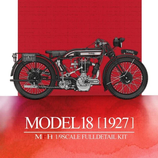 Model Factory Hiro K861 1/9 Model 18 1927 Norton Motorcycle Multimedia Kit - Model Motorcycles