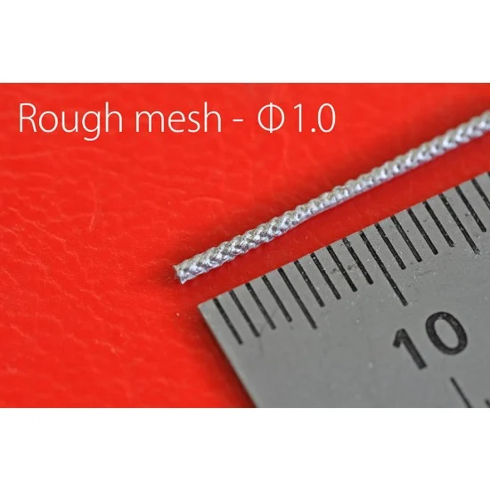 Model Factory Hiro P1168 Metal Mesh Hose #Rough Mesh (diameter: 1.0mm, length: 89mm, 5pcs) - Hobby Tools & Supplies