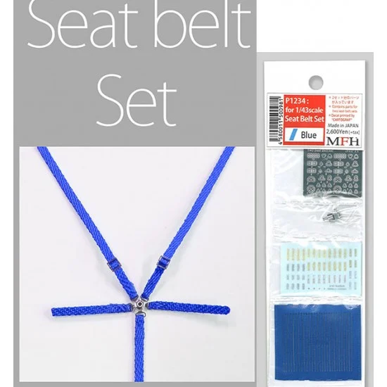 Model Factory Hiro P1234 1/43 Seatbelt set #Blue - Model Cars