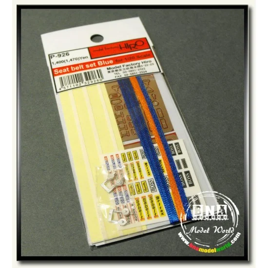 Model Factory Hiro P926 1/20 Seat Belt Set - Blue