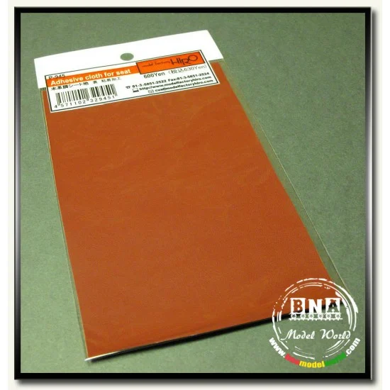 Model Factory Hiro P945 Adhesive Leather-Look Cloth for Seat: Red (Size: 100mm x 150mm)
